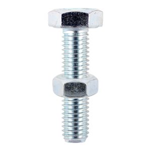 Set Screws & Hex Nuts - Grade 8.8 - Zinc M10 x 25