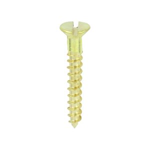 Solid Brass Timber Screws - SLOT - Countersunk 6 x 1