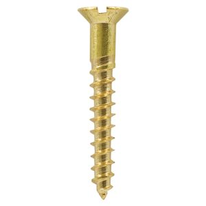 Solid Brass Timber Screws - SLOT - Countersunk 6 x 3/4