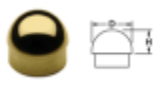 2" Brass Half Ball End Cap